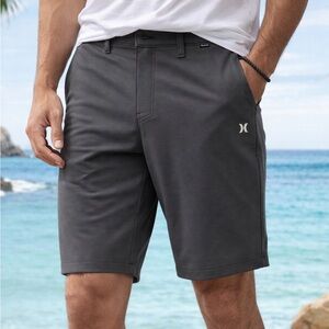 Hurley Men's Perfomance Gray Shorts size 32 Stretch Golf Athleisure Lightweight